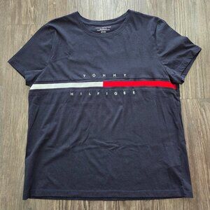 Tommy Hilfiger Embroidered Flag Stripe Logo T-Shirt